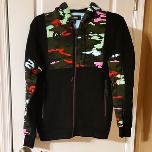 Cookies Escobar Camo/ Black Zipper Hoodie & Wake N Bake Slippers Bundle